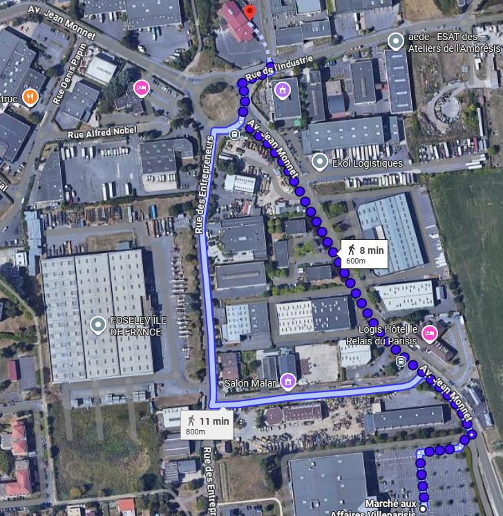 Plan d'accès et parkings Aïd Al-Adha Villeparisis